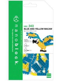 Bandai Nanoblock Animal Perroquet Bleu Et Jaune Building Block (nbc343) 