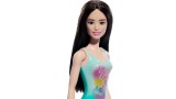 Barbie Beach Black Hair Doll Wearing Tropical Blue Swimsuit (hpv22)