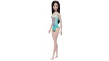 Barbie Beach Black Hair Doll Wearing Tropical Blue Swimsuit (hpv22)