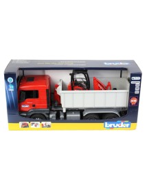 Bruder Man Tgs Truck With Roll-off Container & Schaffer Yard Loader (03767) 