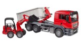  Bruder Man Tgs Truck With Roll-off Container & Schaffer Yard Loader (03767)