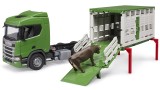 Bruder Scania Super 560r Cattle Transportation Truck With 1 Cattle (03548)