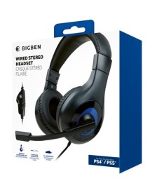 Casti Cu Fir Stereo Gaming Bigben V1 Negru Pentru Ps4/ps5 