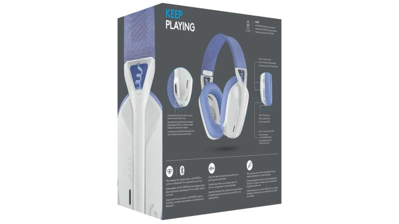  Casti Logitech G435 Lightspeed Wireless White - Pc pentru PS5 / PS4 / PC