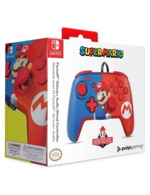 Controller Pdp Faceoff Deluxe Audio Super Mario Rosu/albastru Nsw 