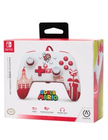 Controller Powera Enhanced Wired Mario Red/white - Nsw 