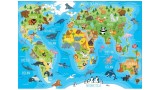 Educa 150 Pcs World Map Animals Puzzle (018115)