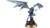 Figurina Statueta First4figures Yu Gi Oh Blue Eyes White Dragon Silver 35cm