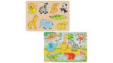 Goki African Baby Animals & Zoo Animals, Lift Out Puzzle (1240209/1240262)