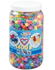 Hama Beads Maxi 1400 Beads In Tub Pastel MIX (388541)