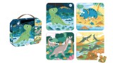  Janod 4 Progressive Difficulty Dinosaur Puzzles 6-9-12-16 Pcs (lkj2541)