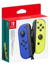 Joy Con Controller Pair Blue L & Neon Yellow R 