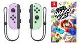  Joy Con Pair Purple Green & Mario Party DLC pentru NSW