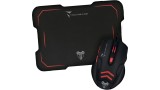  Kit Techmade Mouse Usb + Mousepad Gaming Black Red pentru PC