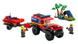 Joc Lego City 4x4 Fire Truck With Rescue Boat (60412)