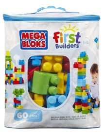 Mega Bloks First Builders Big Building Bag 60pcs Blue (dch55) 
