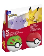Mega Pokemon Poke Ball 2-pack Building Pikachu & Ditto (jct43)