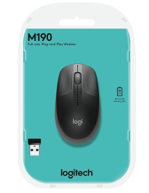 Mouse Logitech M190 Full-size Wireless Black 
