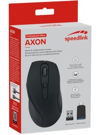 Mouse Speedlink Axon Silent & Antibacterial Rechargeable Wireless Usb-a/-c Rubber-black 