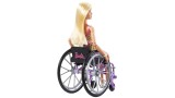 Papusa Barbie Blonde With Wheelchair & Ramp (hjt13)