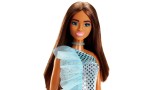 Papusa Barbie Glitz Outfits Dark Skin & Light Blue Dress (hjr95)