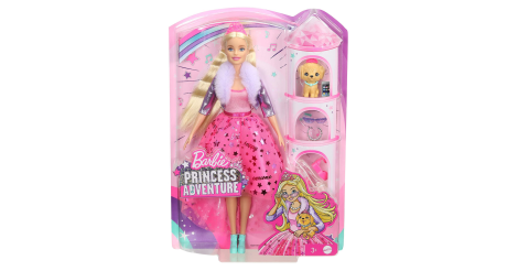 Papusa Barbie Princess Adventure Deluxe With Puppy Accessories