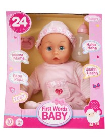 Papusa Bayer First Word Baby Soft Pink 38cm (93824aa) 