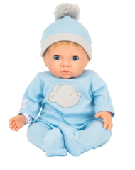 Papusa Tiny Treasure Blond Hair & Blue Bear Outfit (30139)