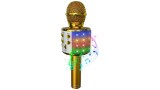  Party Fun Lights Karaoke Microphone With Speaker Gold (605602)
