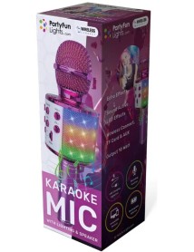 Party Fun Lights Karaoke Microphone With Speaker Pink (605601) 