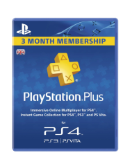 Playstation Plus 90 Day Subscription Card For