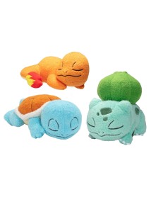 Pokemon Sleeping Plush 3 Pack Bulb, Char, Squirtle 12 CM 
