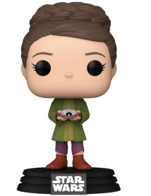 Funko pop Star Wars Obi Wan Kenoby Young Leia With Lola Cle 659 Bobble Head 9cm 