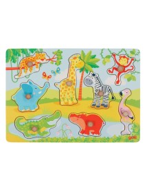 Puzzle Goki African Baby Animals Lift Out (57397) 