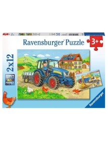 Puzzle Ravensburger Hard At Work 2x12pc (07616) 