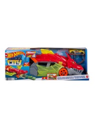 Set Hot Wheels City Dragon Launch Transporter (...