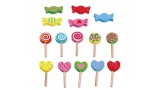  Set Small Wood Sweets (l40010)