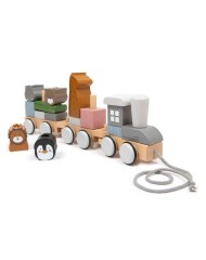 Smallstuff Stacking Train Wooden Zoo