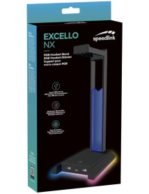 Speedlink Excello Nx Rgb Headset Stand, Usb 2.0 Hub, Black 