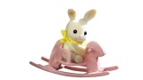 Figurina Statueta Sylvanian Families Baby Carry Case Rabbit On Rocking Horse 4391r1