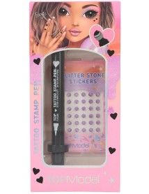 Topmodel Tattoo Pen With Glitter Stones Beauty And Me & Lip Gloss Night Light (bundle) 
