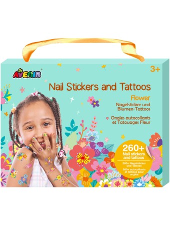  Avenir Nail Stickers And Tattoos Flower (58na218207)