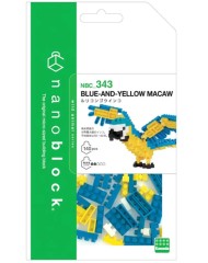 Bandai Nanoblock Animal Perroquet Bleu Et Jaune Building Block (nbc343)
