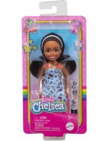 Barbie Chelsea With Blue Dress, Headband Brown Hair Mini Doll (hxm97) 