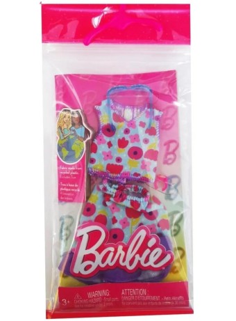 Papusa Barbie Fashion And Accessories Complete Look Small Flowers (hrh39)