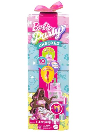 Papusa Barbie Party Unboxed Black Doll (960-2524)