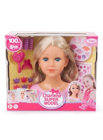 Papusa Bayer Styling Head Charlene + Cosmetics (90088aa)