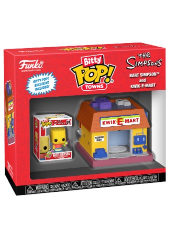 Figurina Joc Bitty Pop Towns The Simpsons Bart Simpson And Kwik E Mart