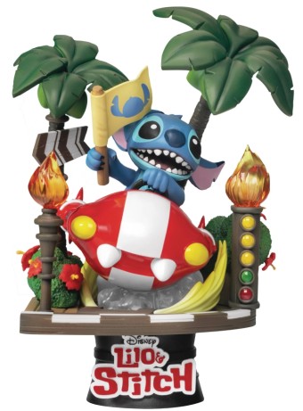 Figurina Joc Bk D Stage Stitch Racing Car Diorama 15cm