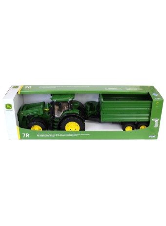  Bruder John Deere 7r 350 Frontloader & Tipping Trailer (br3155)